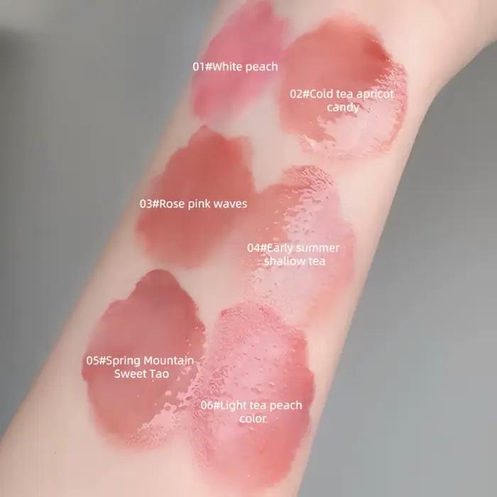 Vernis à lèvres translucide en cristal, eau hydratante, ne se décolore pas facilement, couleur naturelle, vernis à lèvres rouge