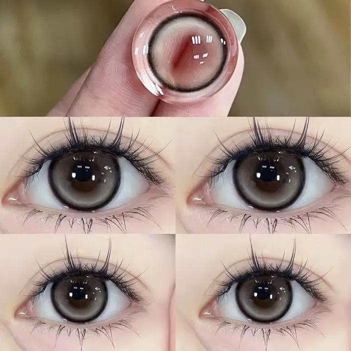 2 pièces lentilles de Contact de couleur de haute qualité pour les yeux avec dioptrie yeux de myopie