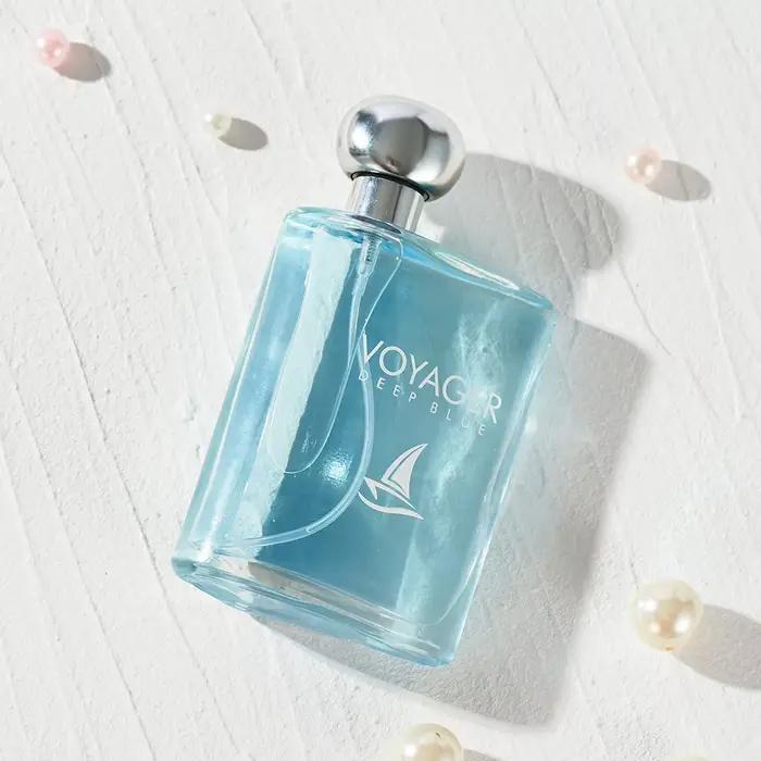 Parfum longue durée Voyager 100ML 3.4FL.OZ pour homme, Eau de Parfum boisée aquatique pour homme, Cologne musquée au cèdre, Spray de parfum pour homme