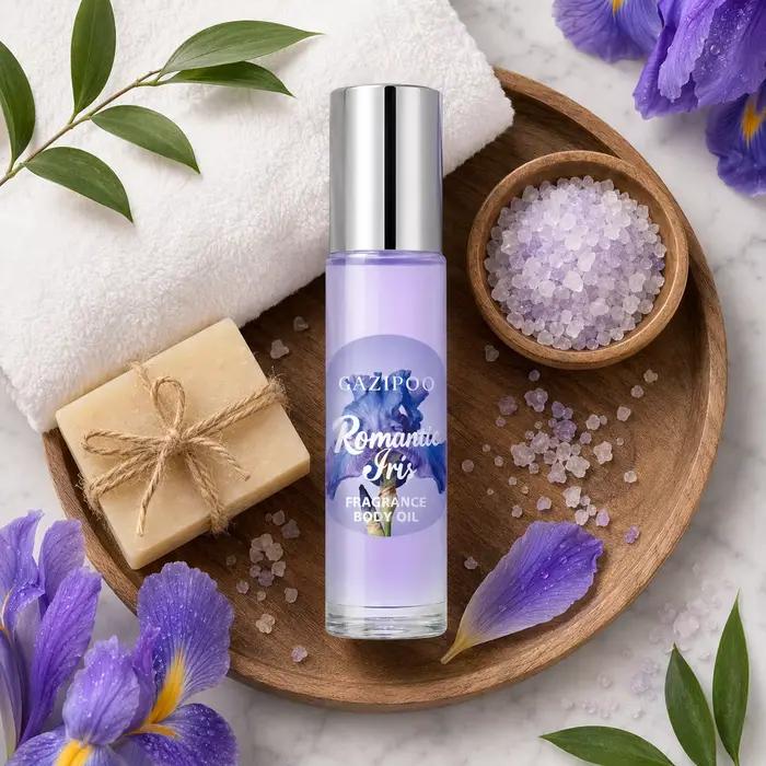 Huile de phéromone Iris Romantique 10ml - Huile parfumée florale douce et subtile, Eau de Toilette originale pour voyage ou rendez-vous, utilisation en salle de bain