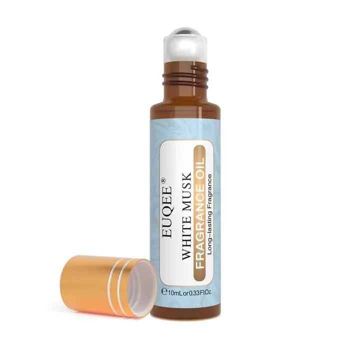 Huiles de parfum roll-on EUQEE 10ml, noix de coco et vanille, musc blanc, fleur d'oranger, violet de Parme, parfum roll-on longue durée pour femmes