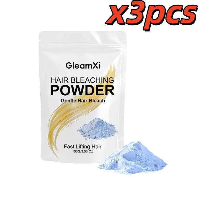 Poudre décolorante pour cheveux Gleamxi, décoloration douce, utilisation en salon ou à domicile, éclaircissement uniforme, coloration professionnelle DIY, poudre tonifiante pour cheveux