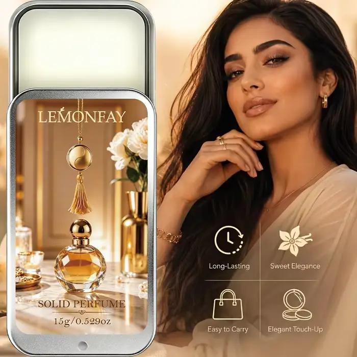 Baume de parfum solide pour femmes, parfum floral élégant, longue durée, parfum solide portable, soin corporel pour femmes, idéal pour les rendez-vous et les soirées.