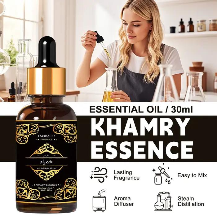 Huile Essentielle Khamry 30ml - Cadeau Aïd al-Fitr - Huiles Parfumées Arabes - Parfum Longue Durée - Idéal pour Offrir à des Amis