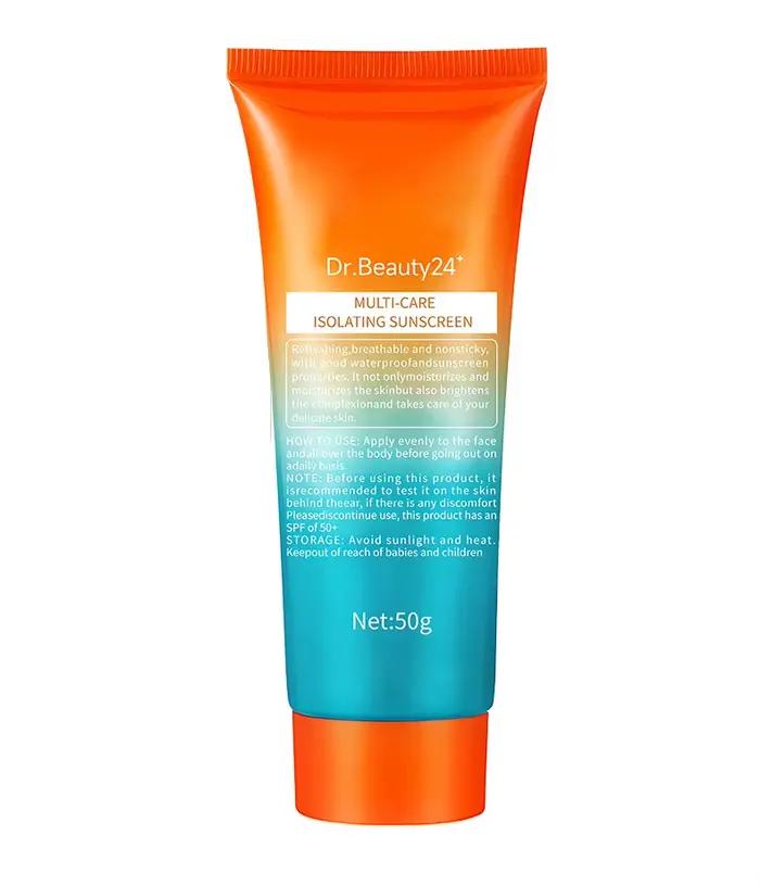 Crème solaire pour le visage et le corps avec protection UV, SPF 50+, crème solaire anti-UV, crème p