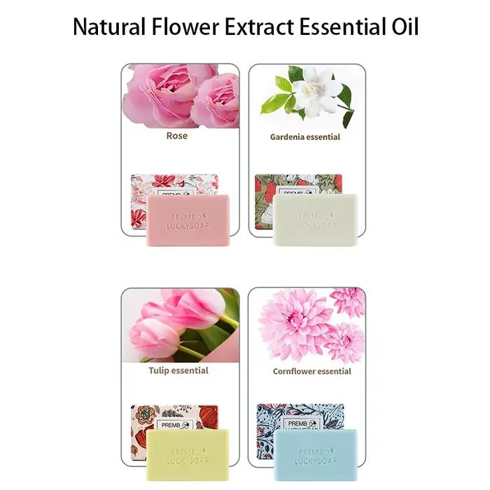 Savon nettoyant aux huiles essentielles aromatiques, savon fait main, adapté au lavage du visage, au lavage des mains, au rasage, comme cadeau d'accompagnement, etc.