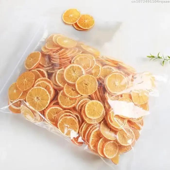Tranches de citron naturelles préservables, 100g-200g, tranches d'orange, artisanat de fête à domicile, bougies à bricoler soi-même, fabrication de décorations en résine