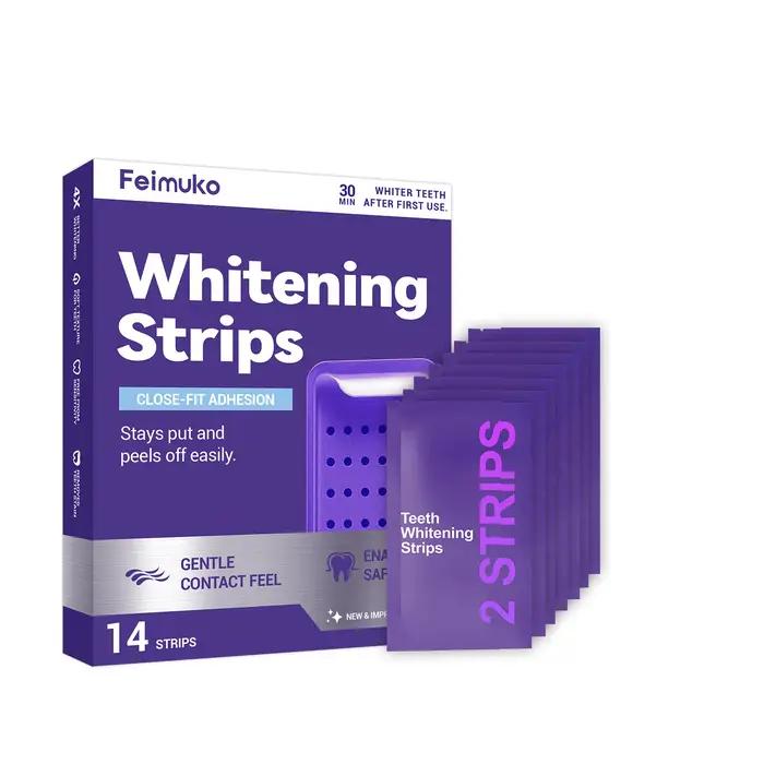 Bandes blanchissantes pour les dents violettes