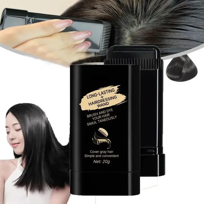 Nouveau peigne imperméable pour teinture capillaire, couleur noire, facile à utiliser, 2 en 1, teinture instantanée, résistant à la sueur, bâton pour couverture des cheveux gris