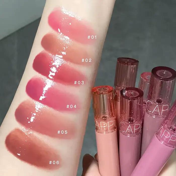 Cristal gelée brillant à lèvres hydratant eau-lumière clair huile à lèvres imperméable longue durée nu brillant raisin rouge teinte à lèvres maquillage