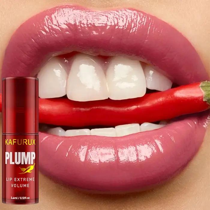1PC Chili Pepper Lip Plumper huile longue durée hydratant brillant à lèvres sérum volumateur instantané Essence