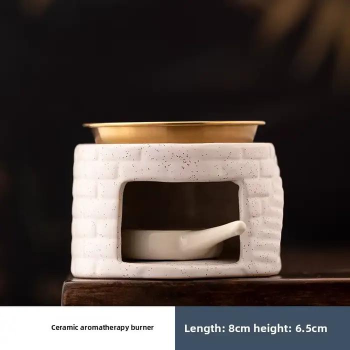 Diffuseur d'aromathérapie en céramique, chauffe-huile et chauffe-bougie pour usage domestique, encen