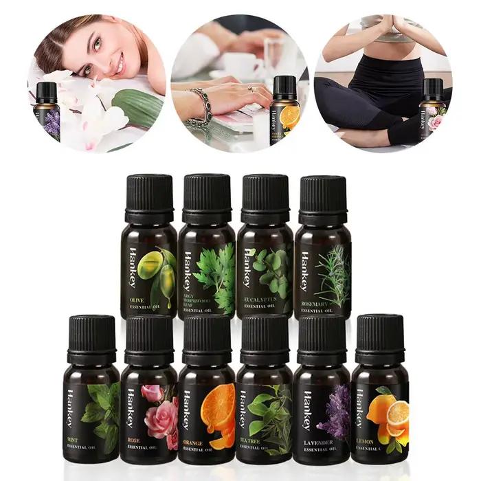 Huile essentielle de lavande, jasmin, Eucalyptus, vanille, bois de santal, bergamote, romarin, citronnelle, cannelle, 10ml