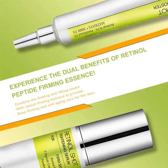 Le sérum au rétinol nourrit, hydrate, raffermit la peau, réduit les ridules et les cernes, réduit les Pores, antioxydant, Anti-âge