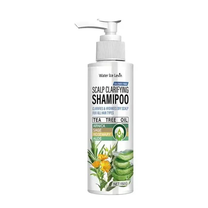 Shampoing clarifiant pour cuir chevelu sans sulfate Water Ice Levin avec huile d'arbre à thé et aloès – Hydrate