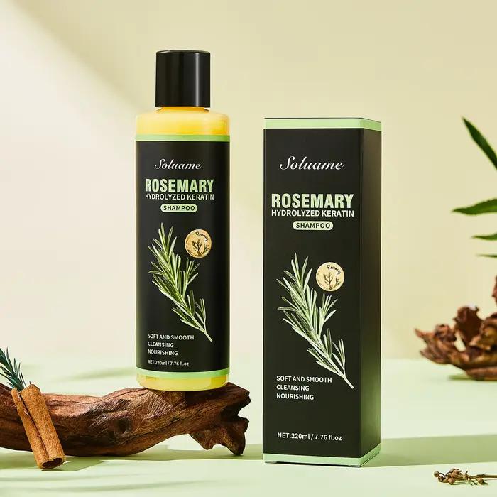 Shampoo au romarin avec kératine hydrolysée - Traitement capillaire doux