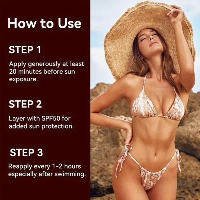 Huile Accélératrice de Bronzage à la Noix de Coco 236ml, Lotion Bronzante Hydratante pour le Corps, Accélérateur de Bronzage Léger pour la Plage et l'Extérieur