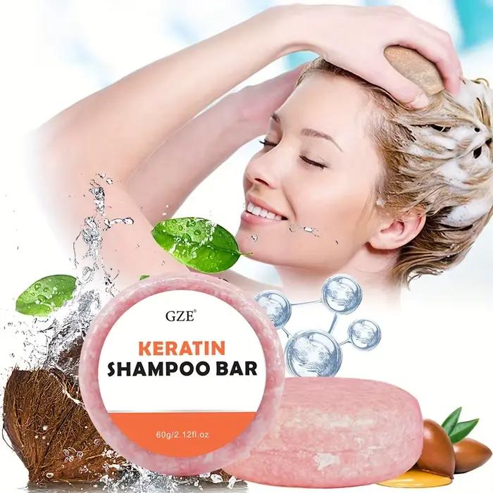 Savon en barre de shampoing à la kératine – Épaississement en salon pour cheveux secs