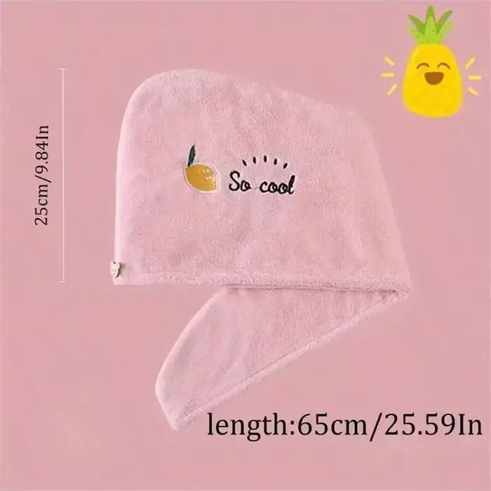 Bonnet de séchage de cheveux de Style brodé, serviette de cheveux épaisse en molleton de corail pour salle de bain, bonnet de douche absorbant à séchage rapide pour femmes, 1 pièce