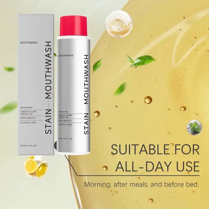Bain de bouche blanchissant, élimine les odeurs buccales, menthol, haleine rafraîchissante, nettoyage en profondeur, élimine la saleté buccale, protège la santé bucco-dentaire, soin buccal, bain de bo