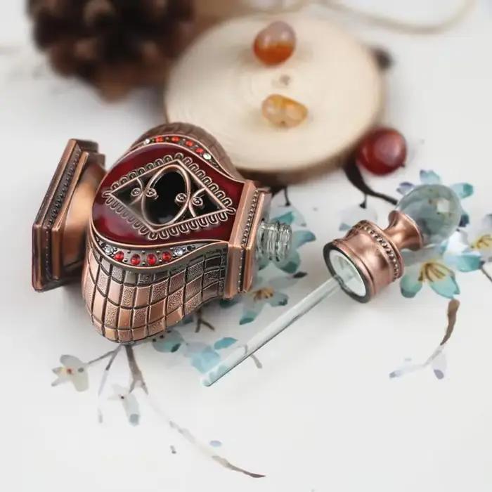 Flcopropriété d'huile essentielle de parfum antique, HI avec compte-gouttes en verre, cadeau de décoration artisanale africaine, 12ml