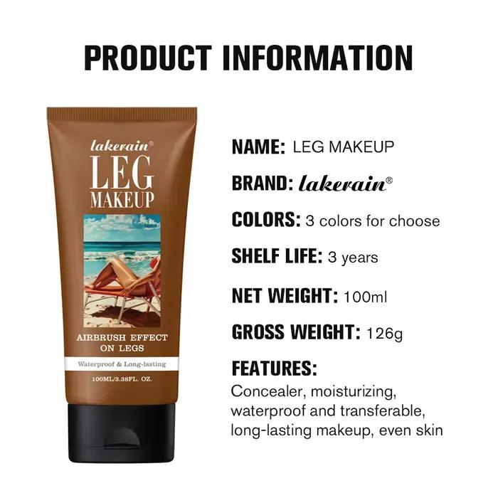 Leg Makeup Medium Easy Application Flawless Looking Legs Water Resistant Transfer Proof Lotion Leg Foundation Body Make Up