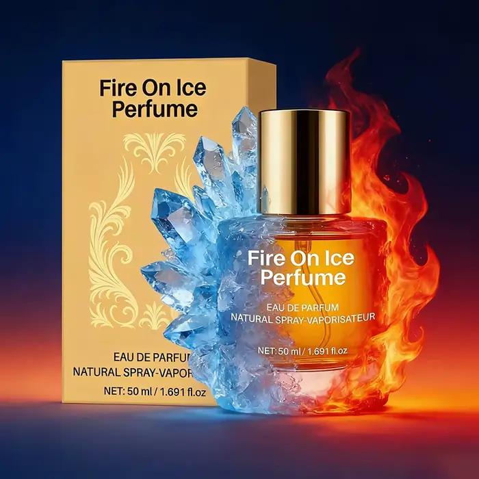 Parfum unisexe classique arabe Fire On Ice, notes de mûre, rose, caramel et boisées, longue tenue, romantique, pour rendez-vous, eau de toilette