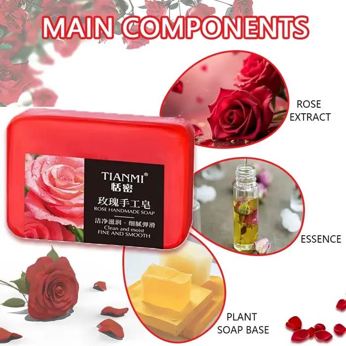 Le savon aux huiles essentielles de rose nettoie en profondeur votre visage et le corps