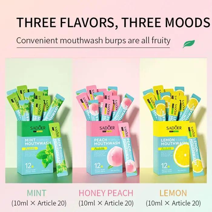 Dentifrice solide probiotique Sadoer au citron pour une haleine fraîche et une bouche propre, rafraîchissant et qui garde la bouche fraîche
