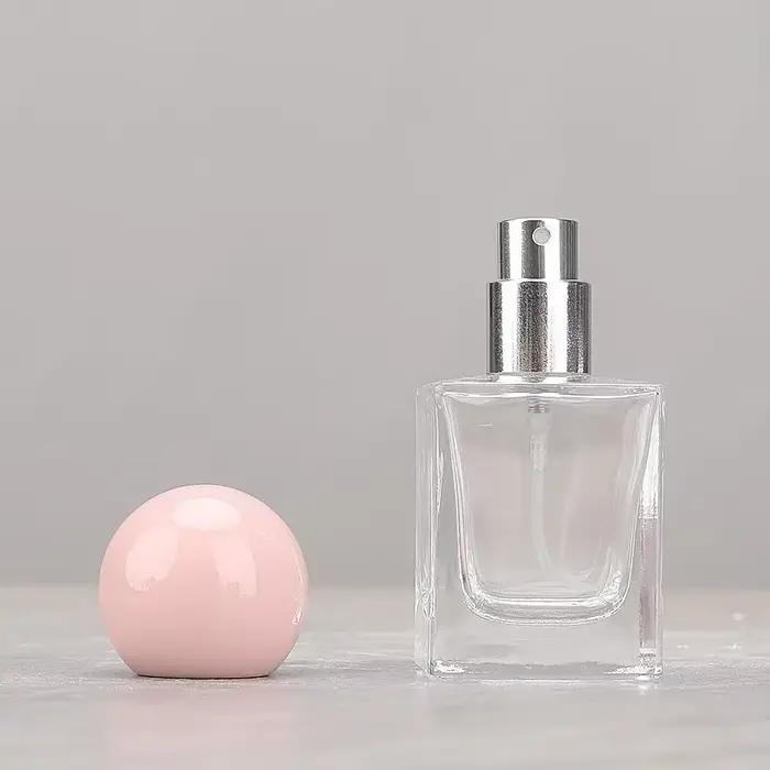Flcopropriété pulvérisateur de parfum portable avec couvercle rond, d'extraction de voyage, liquide de parfum, verre, quotidien, cosmétique, africain, HI, 30ml, 1 pièce