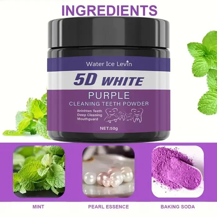 Water Ice Levin Purple Dentifrice éclaircissant : pour un blanc 5D profond