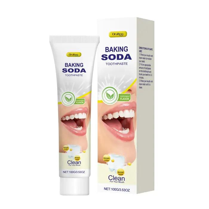 Dentifrice blanchissant Oralhoe au bicarbonate de soude 100g – Anti-jaunissement
