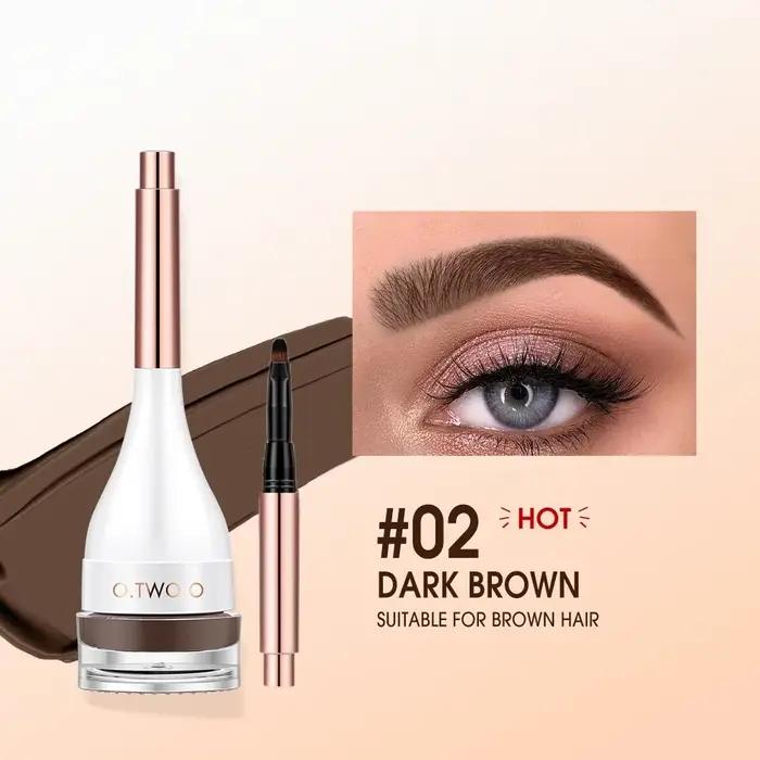 Pommade à sourcils naturelle, imperméable, Texture crémeuse, très teinte, Gel à sourcils, Double usage pour Eyeliner, maquillage de beauté, anti-taches