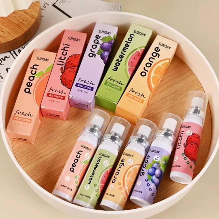 Spray Désodorisant Fruité Haleine Pêche Eau Neutre, Liquide de Traitement de la Bouche, Soin Halitos