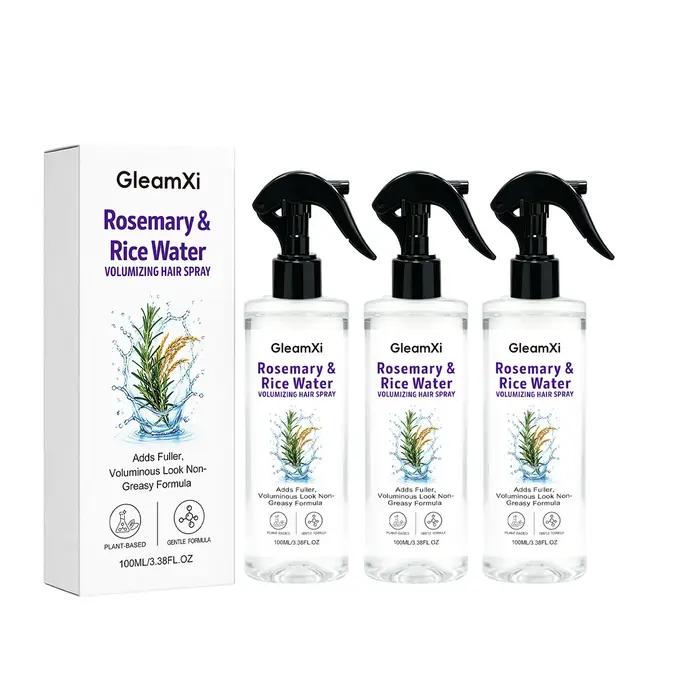 Spray capillaire à la rose et à l'eau de riz, formulé avec des extraits 100 % naturels, formule légère et non grasse pour des cheveux plus doux et lisses.
