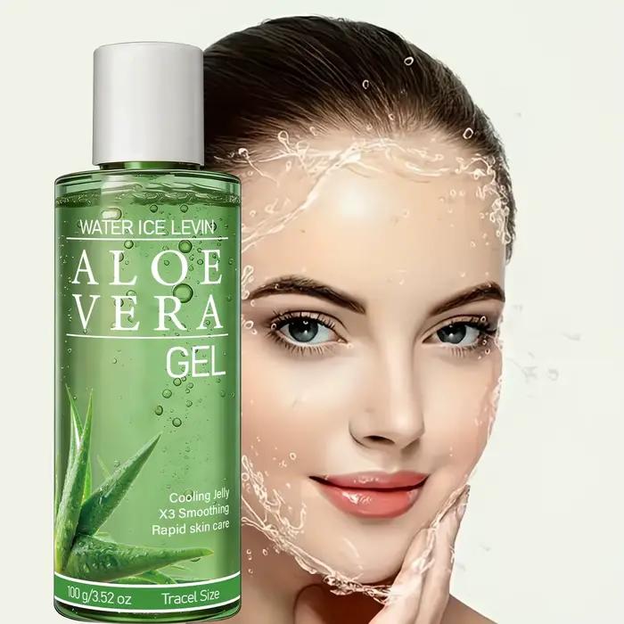 Gel d'aloe vera avec acide hyaluronique, rafraîchissant et hydratant pour un soin rapide de la peau