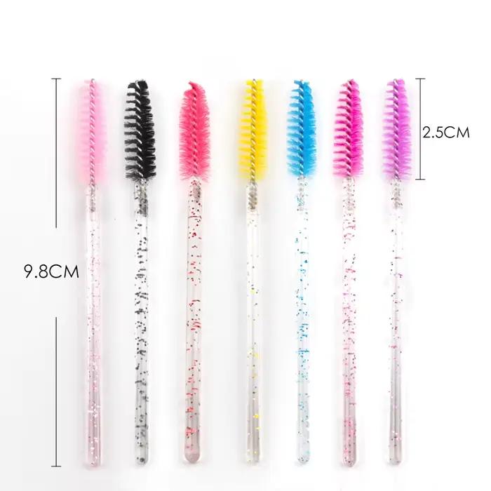 Nouveau 5/25/50 pièces en gros cristal cils brosse applicateur