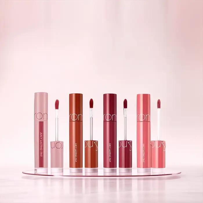 Blanchiment durable hydratant cerise bombe Litchi corail rouge eau lumière miroir rouge à lèvres Original coréen Romand jus lèvres glaçure