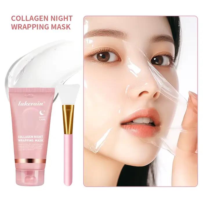 Ensemble masque et brosse pour le visage au collagène