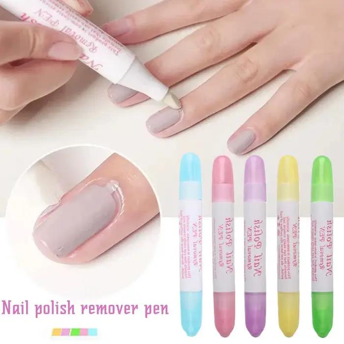 Stylo Dissolvant Doux Sans Alcool pour Vernis à Ongles – Dissolvant Rapide pour Faux Ongles et Gel – Correcteur pour Ongles Inadaptés
