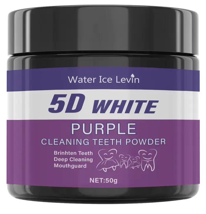 Water Ice Levin Purple Dentifrice éclaircissant : pour un blanc 5D profond, fraîcheur propre et revi