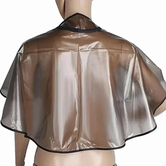 Cape de coupe de cheveux imperméable PVC pour coiffeurs et amateurs à domicile transformations capillaires sans soucis de taches