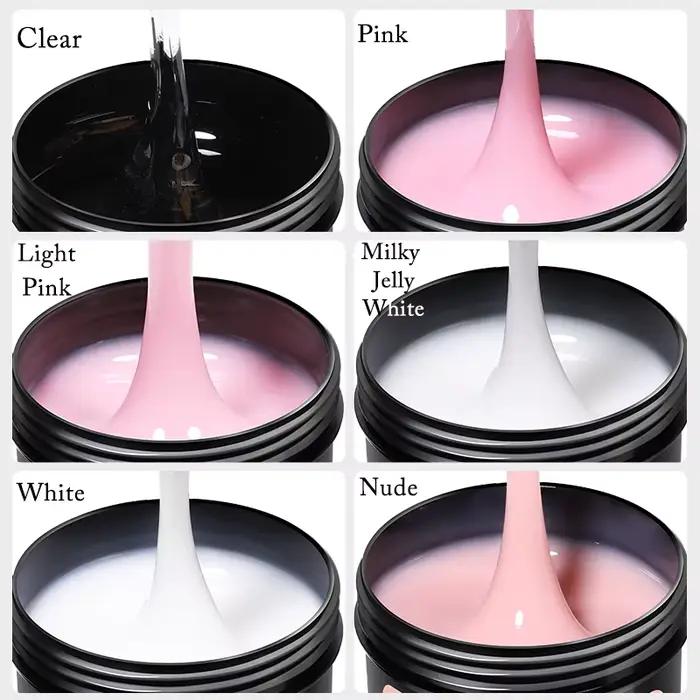 UR SUGAR 150g Gel d'extension rapide gelée rose blanc laiteux Camouflage doigt français Gel dur UV LED Gel Nail Art Design manucure