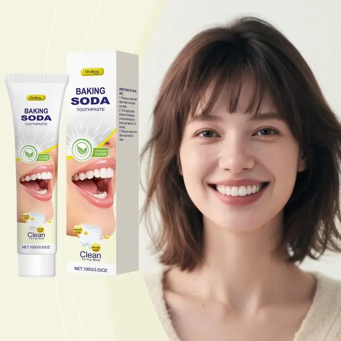 Dentifrice blanchissant Oralhoe au bicarbonate de soude 100g – Anti-jaunissement