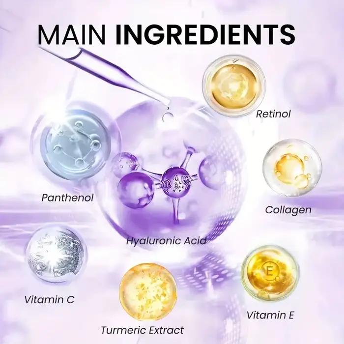 Crème de jour et de nuit pour lifting du visage en 2 minutes avec rétinol, acide hyaluronique et collagène - Lotion hydratante adaptée à tous les tons de peau claire, sans parfum, s'absorbe en 2 minut