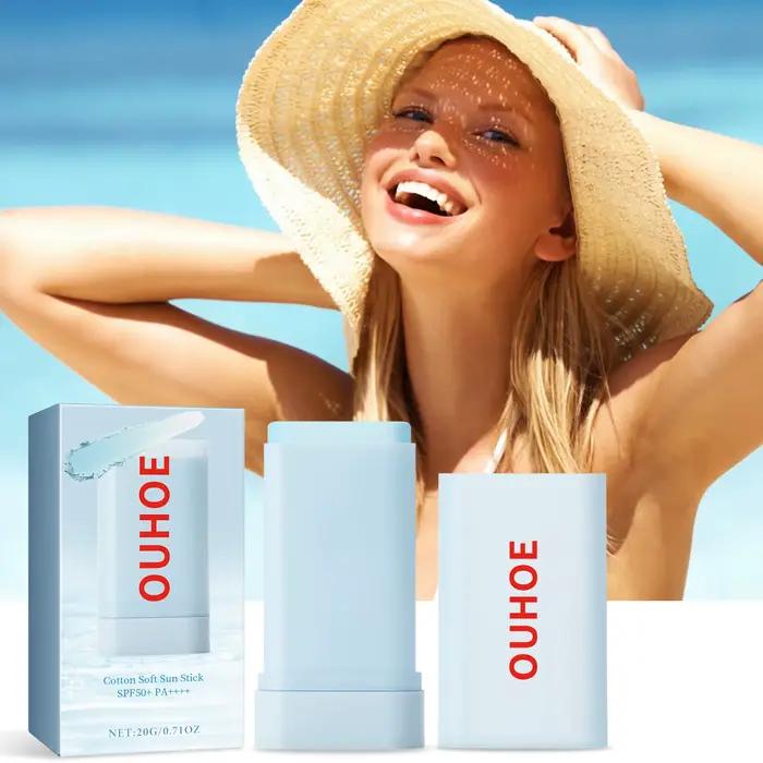 Crème solaire Stick Spf 50 pour la peau grasse Visage Sun Blocking UV Protecteur Hydratant Rafraîchissant Contrôle de