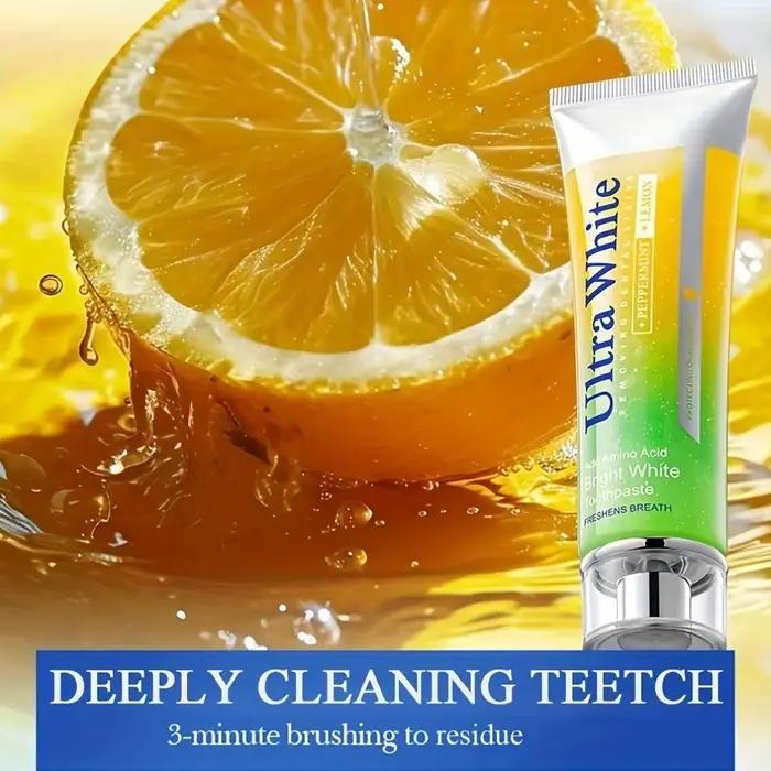 Dentifrice Citron Menthe 100g – Soin Bucco-dentaire Quotidien – Élimine la Plaque Dentaire – Blanchit les Dents – Haleine Fraîche Longue Durée