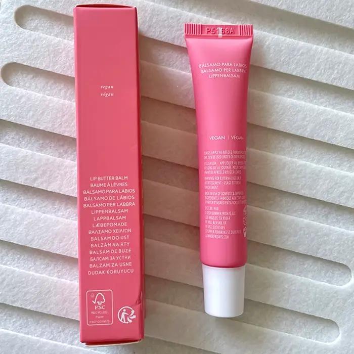 Baume à lèvres hydratant de la marque Hot Makeup, couleurs : Rose Guimauve Croustillante, Sucre Vanille, Beige, Gâteau d'Anniversaire, Fraise Soft Serve