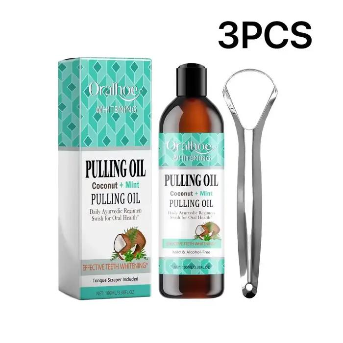 Bain de bouche à l'huile de coco sans alcool