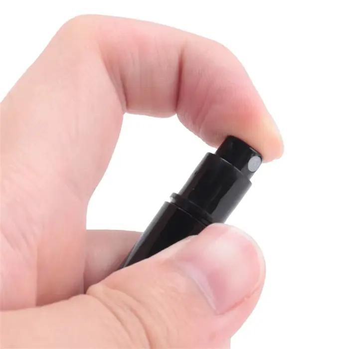 AFOURT-300Pcs/Lot 2Ml bouteille de pulvérisation de parfum en plastique noir échantillon pulvérisate